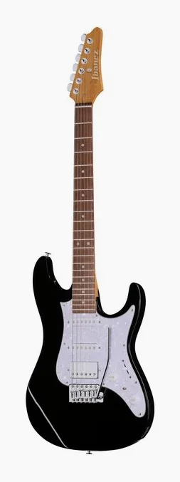 Ibanez AZ22S2-BK encuadrado de frente sobre fondo neutro
