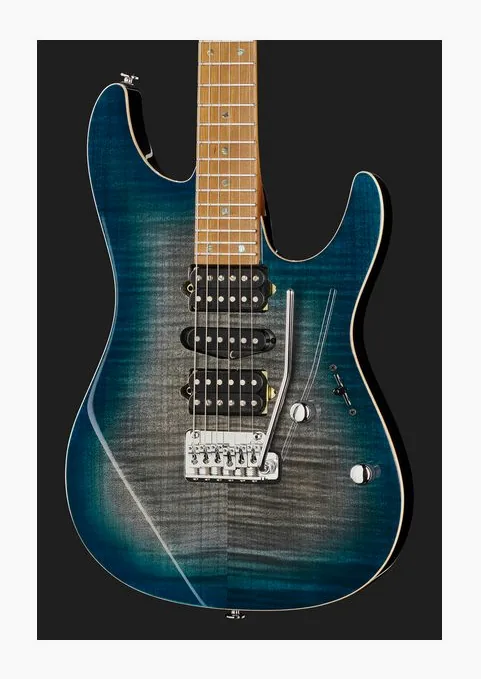 Ibanez AZ2407F-SDE, perfil lateral del cuerpo