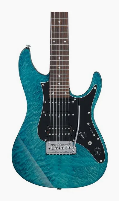 Ibanez AZ447P1QM-COB, cejuela y primeras posiciones del diapasón