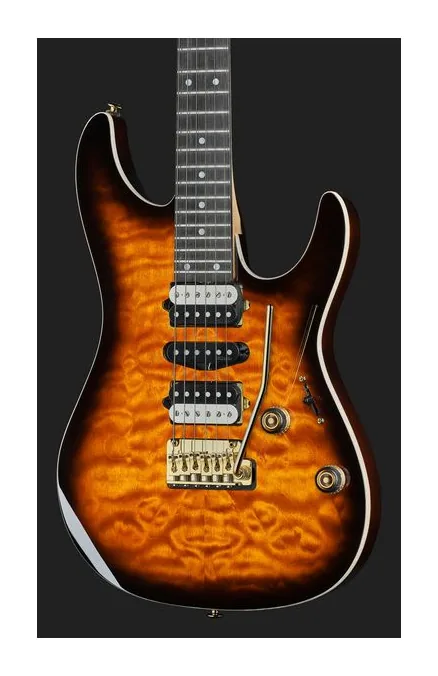 Ibanez AZ47P1QM-DEB, pala con clavijeros y logotipo