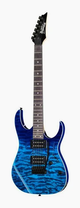 Ibanez GRG120QASP-BGD en primer plano frontal