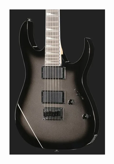 Ibanez GRG121DX-MGS, cuerpo y acabado en primer plano
