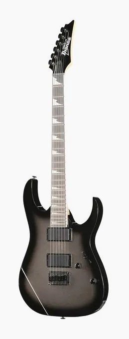 Ibanez GRG121DX-MGS en primer plano frontal