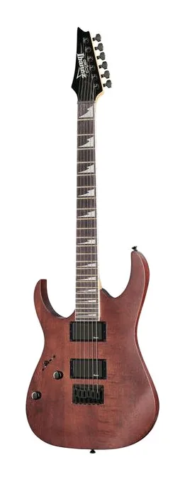 Ibanez GRG121DXL-WNF encuadrado de frente sobre fondo neutro
