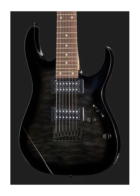 Ibanez GRG7221QA-TKS, perfil lateral del cuerpo