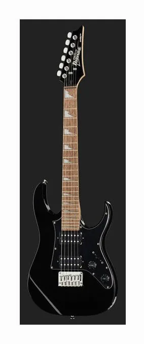 Ibanez GRGM21-BKN E-Guitar Mic, mástil y diapasón vistos de lado