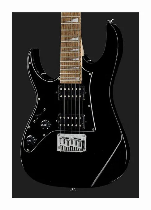 Ibanez GRGM21L-BKN, mástil y diapasón vistos de lado
