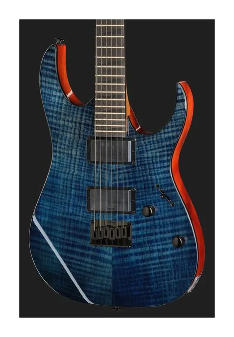Ibanez GRGR221FA-TDK, cuerpo y acabado en primer plano