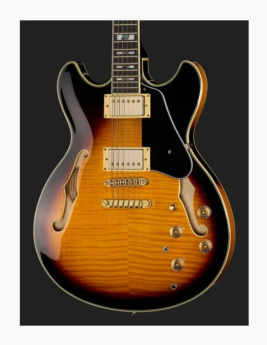 Ibanez JSM10-VYS John Scofield, cuerpo y acabado en primer plano