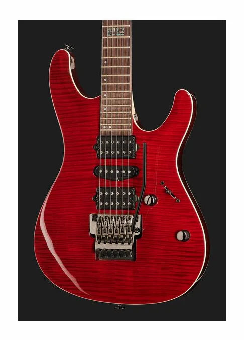 Ibanez KIKO100-TRR, curvas del cuerpo vistas desde arriba