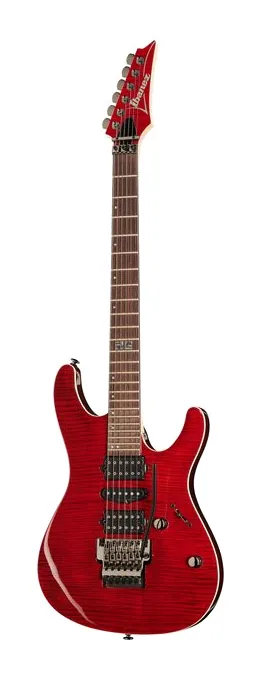 Ibanez KIKO100-TRR encuadrado de frente sobre fondo neutro