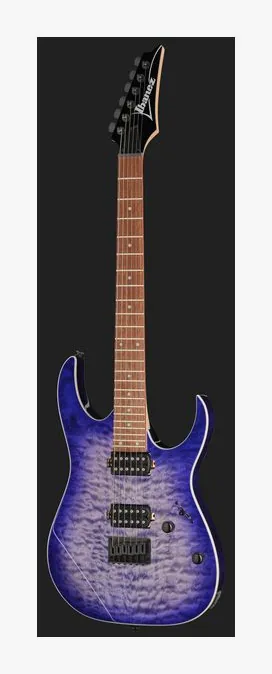 Ibanez RG421QM-CBB, curvas del cuerpo vistas desde arriba