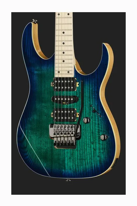 Ibanez RG470AHM-BMT, cuerpo y acabado en primer plano