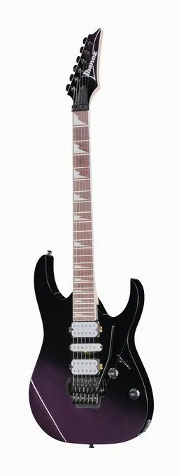 Ibanez RG470DX-TMN encuadrado de frente sobre fondo neutro
