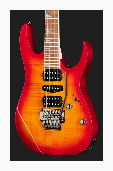Ibanez RG470DXFM-CS, cuerpo y acabado en primer plano