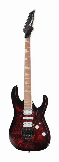 Ibanez RG470DXW-WZM encuadrado de frente sobre fondo neutro