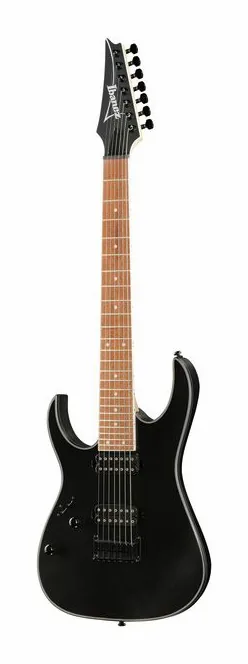 Ibanez RG7421EXL-BKF encuadrado de frente sobre fondo neutro