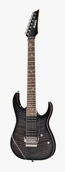 Ibanez RG8527-BRE encuadrado de frente sobre fondo neutro