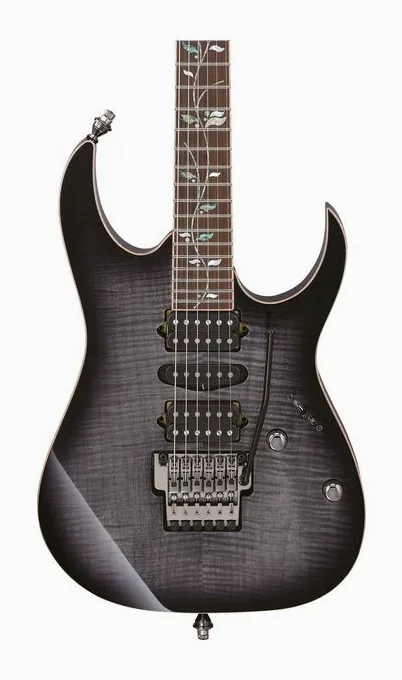 Ibanez RG8570-BRE, curvas del cuerpo vistas desde arriba