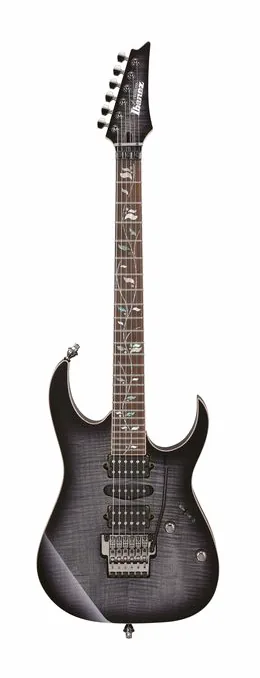 Ibanez RG8570-BRE encuadrado de frente sobre fondo neutro