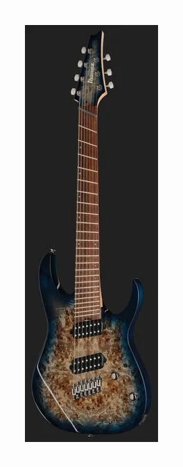 Ibanez RGMS7PB-CBS, cuerpo y acabado en primer plano