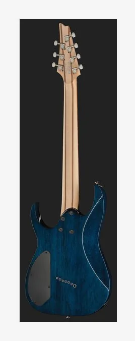 Ibanez RGMS7PB-CBS, mástil y diapasón vistos de lado