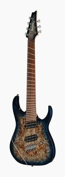 Ibanez RGMS7PB-CBS fotografiado de frente