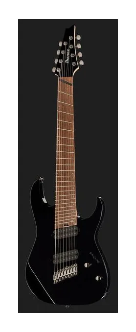 Ibanez RGMS8-BK Multiscale, cuerpo y acabado en primer plano