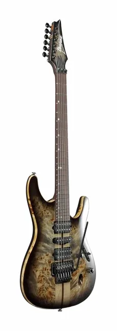 Ibanez S1070PBZ-CKB, mástil y diapasón vistos de lado