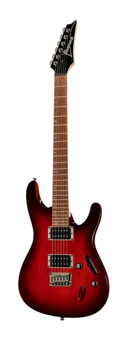 Ibanez S521-BBS encuadrado de frente sobre fondo neutro
