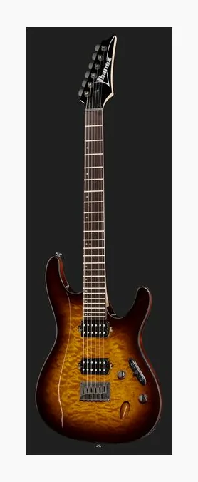 Ibanez S621QM-DEB, mástil y diapasón vistos de lado