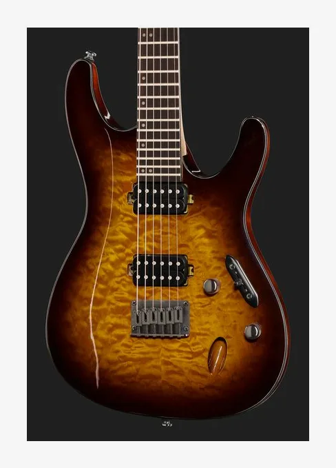 Ibanez S621QM-DEB, pastillas y mandos de control
