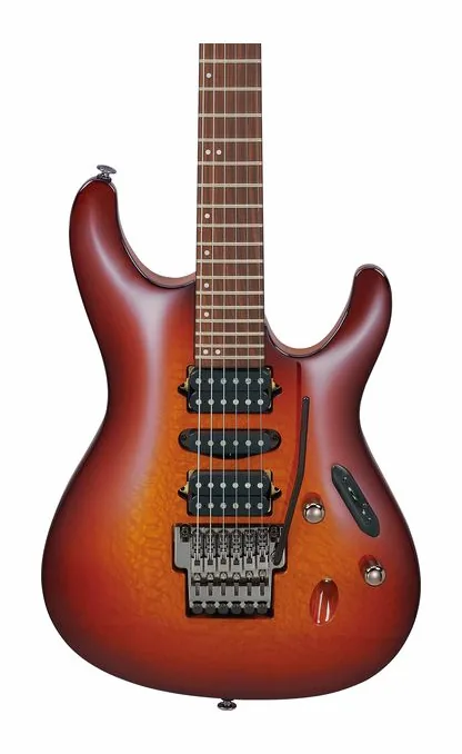 Ibanez S6670SK-STB, curvas del cuerpo vistas desde arriba