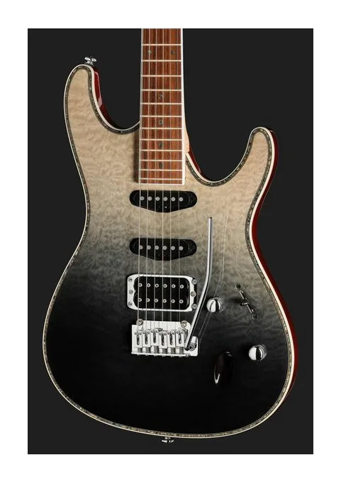 Ibanez SA360NQM-BMG, mástil y diapasón vistos de lado