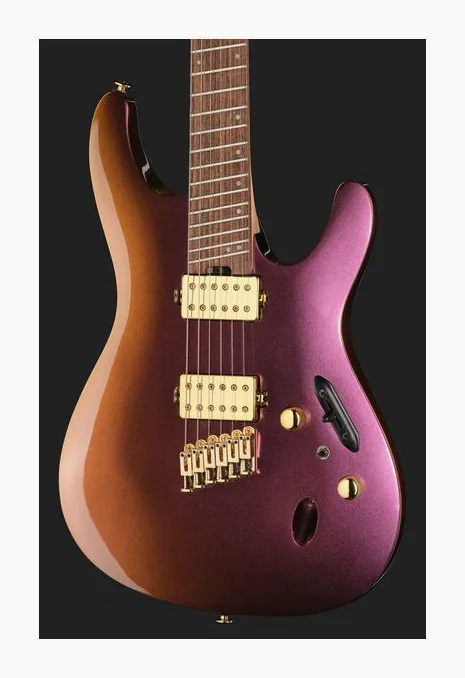 Ibanez SML721-RGC, cuerpo y acabado en primer plano