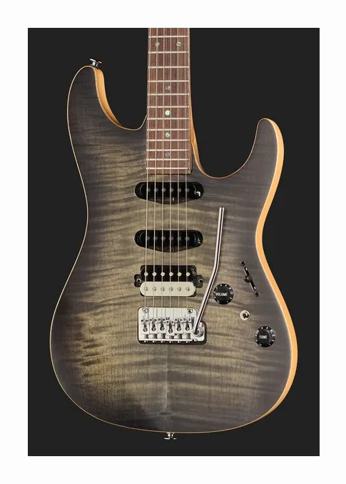 Ibanez TQM2-CUF, selector de pastillas y jack de salida