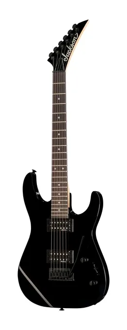 Jackson JS11 Dinky AH BLK en primer plano frontal