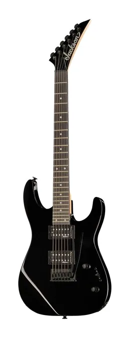 Jackson JS12 Dinky MR AH encuadrado de frente sobre fondo neutro