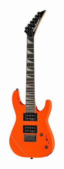 Jackson JS1X DK Minion AH FB PAVO PPL encuadrado de frente sobre fondo neutro