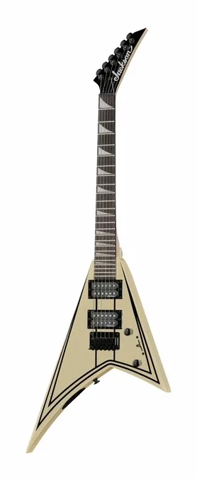 Jackson JS1X RR Minion AH FB VIN WHT en primer plano frontal