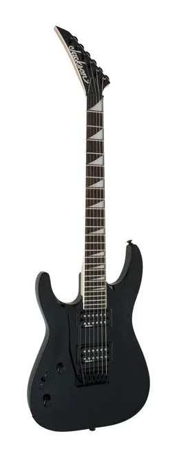 Jackson JS22-L Dinky BLK, cuerpo y acabado en primer plano
