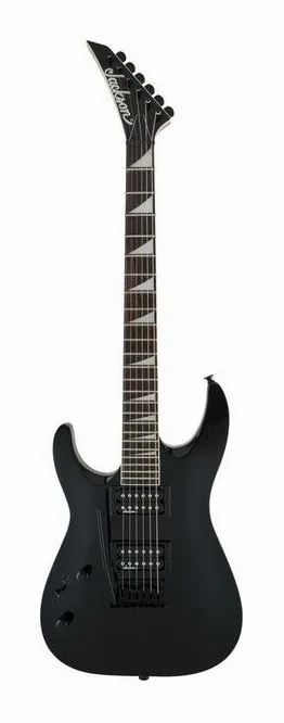 Jackson JS22-L Dinky BLK encuadrado de frente sobre fondo neutro
