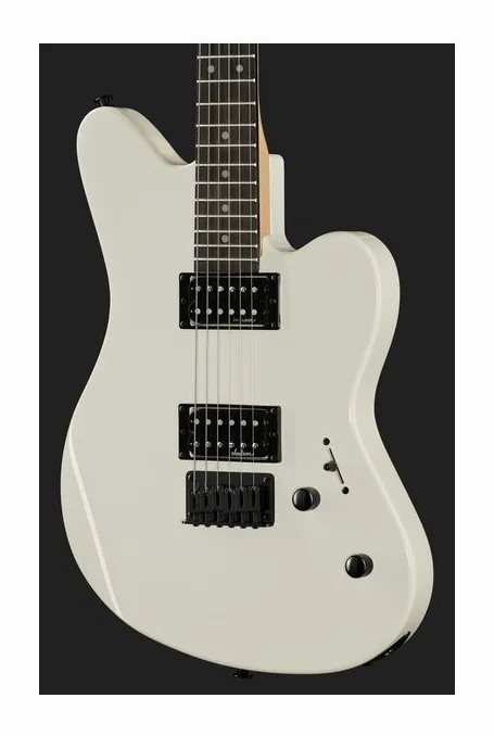 Jackson JS22 Surfcaster HT SN WHT, pala con clavijeros y logotipo