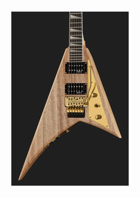 Jackson JS32 MAH Rhoads Natural, curvas del cuerpo vistas desde arriba