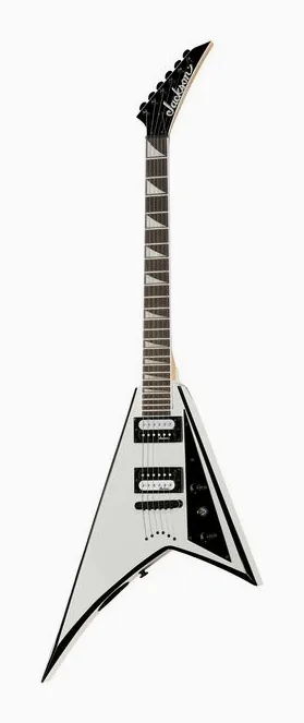 Jackson JS32T Rhoads AH WH encuadrado de frente sobre fondo neutro