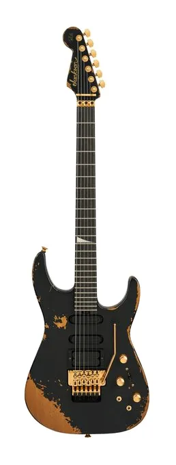 Jackson Pro Phil Collen PC1- E WBLK en primer plano frontal
