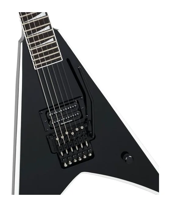 Jackson Pro Wes Borland KV BLKWHT, curvas del cuerpo vistas desde arriba