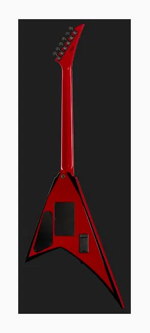 Jackson RRX24 Red wBlack Bevels, curvas del cuerpo vistas desde arriba