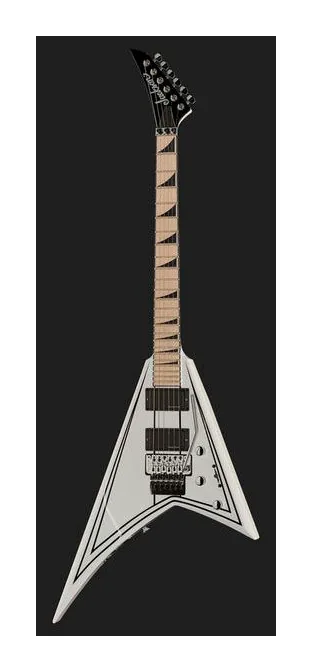 Jackson RRX24M White w/Black PinStripe, pastillas y mandos de control
