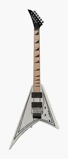 Jackson RRX24M White w/Black PinStripe fotografiado de frente